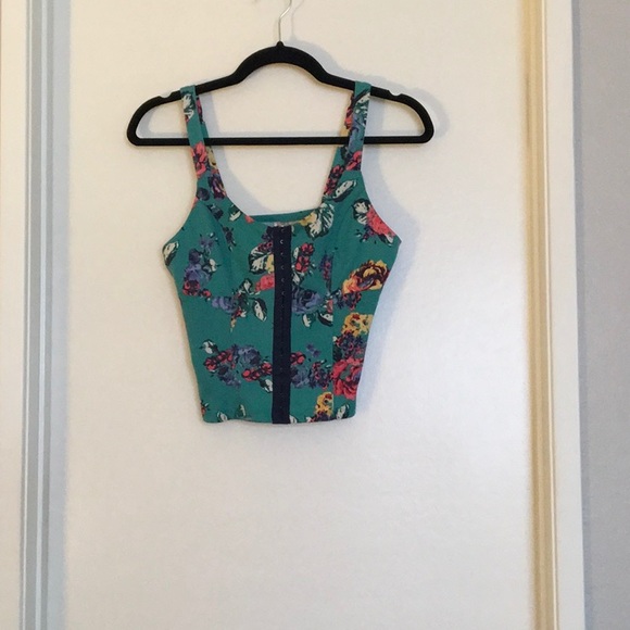 Tops - Floral corset crop top Tops - Floral corset crop top